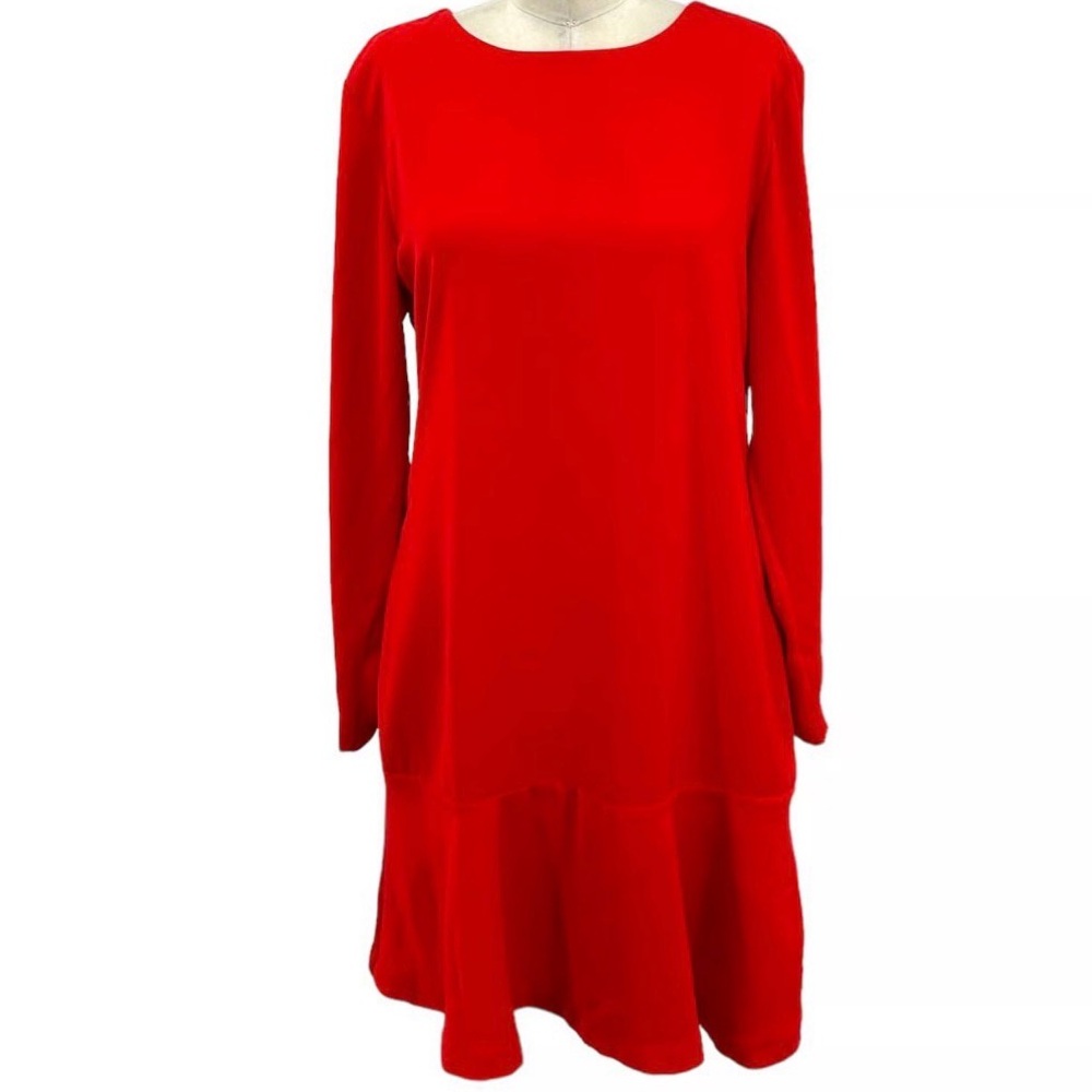 Karen by Simonsen Red Long Sleeve Drop Waist Dress – US 4‎